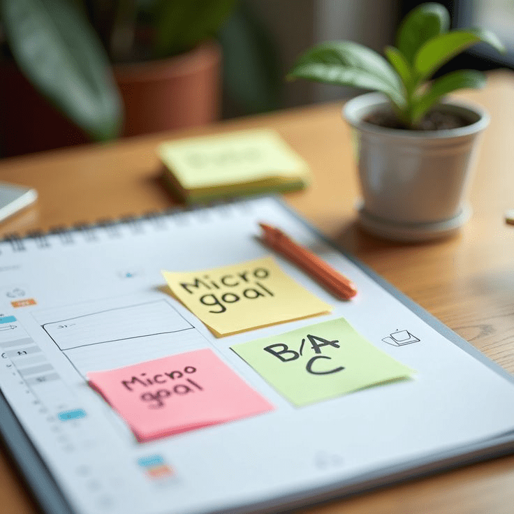 feeling overwhelmed i break big wishes like “less…