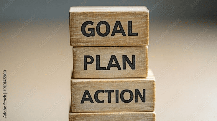 achieving goals through planning and taking action